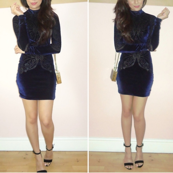 FREE PEOPLE Velvet Burnout Boho Print Dress - Picture 4 of 9